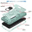 Ring Kickstand Hard PC Back + Soft TPU Edge Protective Shockproof Case with Camera Cover for iPhone 6 / SE (2022)/SE (2020)/8/7 - Green/Green - 6