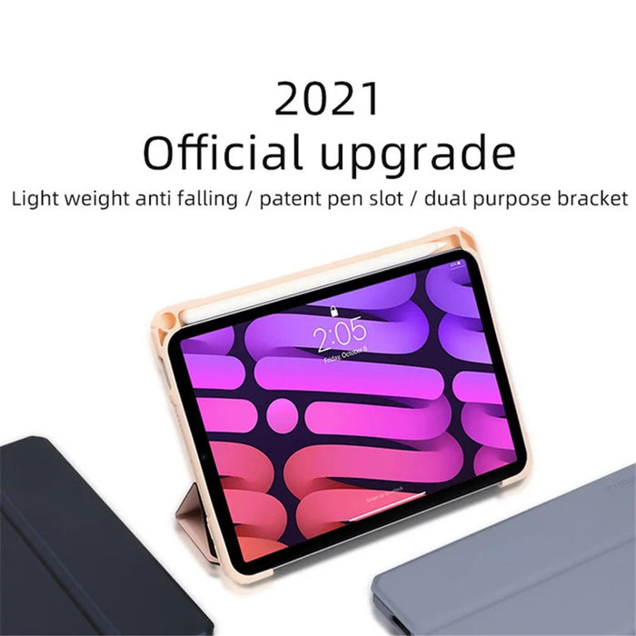MUTURAL Lightweight PC+TPU Tablet Cover Portable Protective Case with Pencil Holder for iPad mini (2024) / mini (2021) - Black - 3