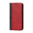 Bi-color Splicing Design Auto-absorbed PU Leather Wallet Phone Shell Case for iPhone 13 6.1 inch - Red/Black - 2