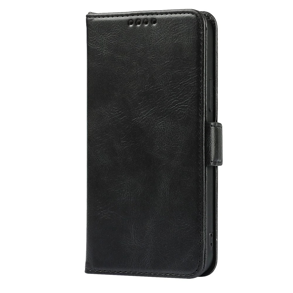 Retro Style Phone Shell Case RFID Blocking Magnetic Closure Wallet Phone Cover for iPhone 13 mini 5.4 inch - Black - 2