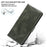 Scratch Resistant RFID Blocking Flip Phone Case Magnetic Closure Wallet Phone Cover Shell for iPhone 13 6.1 inch - Green - 6