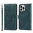 Flip Phone Case With Strap Supporting Stand RFID Blocking Magnetic Closure Wallet Phone Cover for iPhone 13 Pro 6.1 inch - Blue - 1