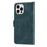 Flip Phone Case With Strap Supporting Stand RFID Blocking Magnetic Closure Wallet Phone Cover for iPhone 13 Pro 6.1 inch - Blue - 3