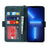 Flip Phone Case With Strap Supporting Stand RFID Blocking Magnetic Closure Wallet Phone Cover for iPhone 13 Pro 6.1 inch - Blue - 4