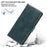 Flip Phone Case With Strap Supporting Stand RFID Blocking Magnetic Closure Wallet Phone Cover for iPhone 13 Pro 6.1 inch - Blue - 6