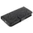 Imprinting Mandala Flower PU Leather Phone Stand Cover Wallet Case with Strap for iPhone 14 / 13 - Black - 4