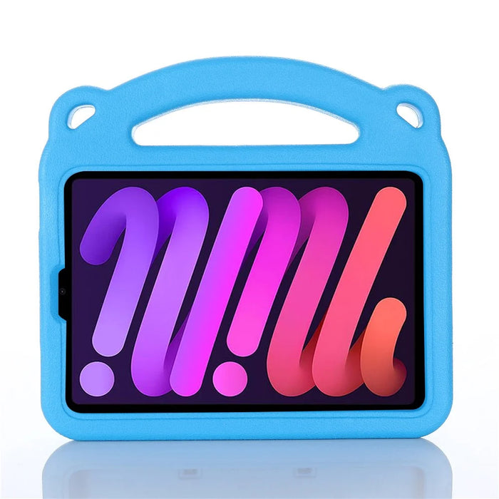 Panda Pattern Design Portable Handle Shockproof EVA Tablet Cover Case with Kickstand for iPad mini (2024) / mini (2021) - Blue - 3