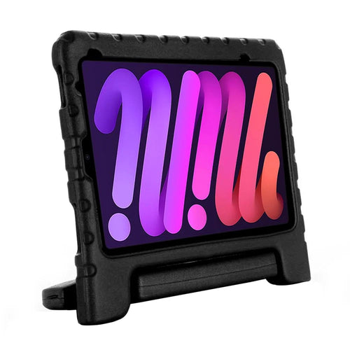 Shockproof Kickstand EVA Protective Tablet Case Cover for iPad mini (2024) / mini (2021) - Black - 1