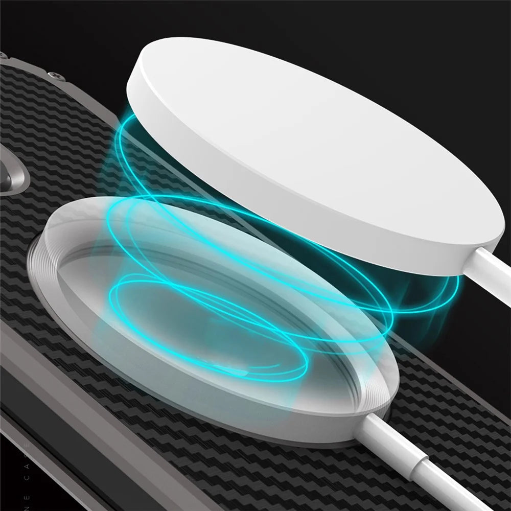 R-JUST Compatible with MagSafe Charging Back Hollow Heat Dissipation Aluminum Alloy Phone Case for iPhone 13 6.1 inch - Grey - 4