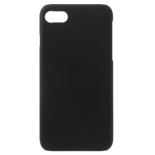 Rubberized PC Back Case for iPhone SE (2020)/SE (2022)/8/7 4.7 inch - Black - 1