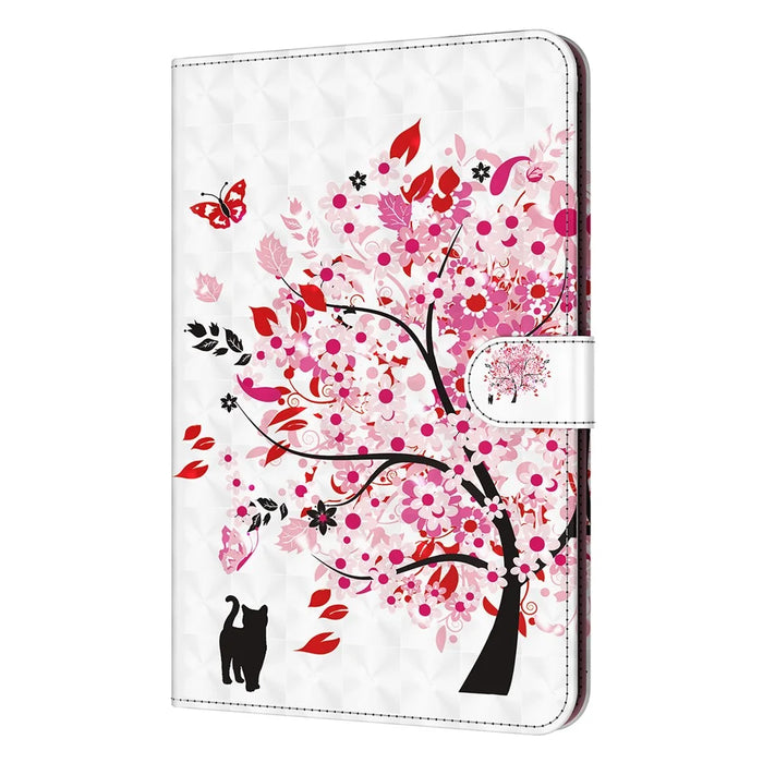 Pattern Printing Full Protection PU Leather Wallet Stand Tablet Case Cover for iPad mini (2024) / mini (2021) - Wish Tree - 2