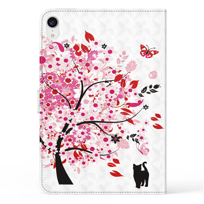 Pattern Printing Full Protection PU Leather Wallet Stand Tablet Case Cover for iPad mini (2024) / mini (2021) - Wish Tree - 3