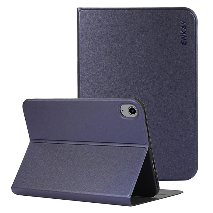 ENKAY HAT PRINCE Anti-Drop Auto Wake / Sleep Function Premium Elastic PU Leather Tablet Case with Stand for iPad mini (2024) / mini (2021) - Dark Blue - 1