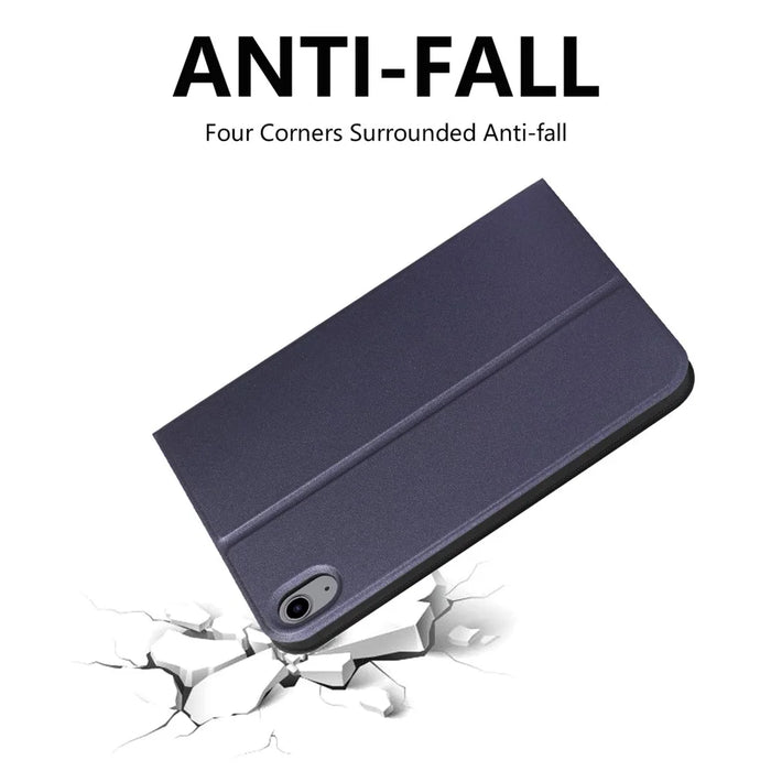 ENKAY HAT PRINCE Anti-Drop Auto Wake / Sleep Function Premium Elastic PU Leather Tablet Case with Stand for iPad mini (2024) / mini (2021) - Dark Blue - 5