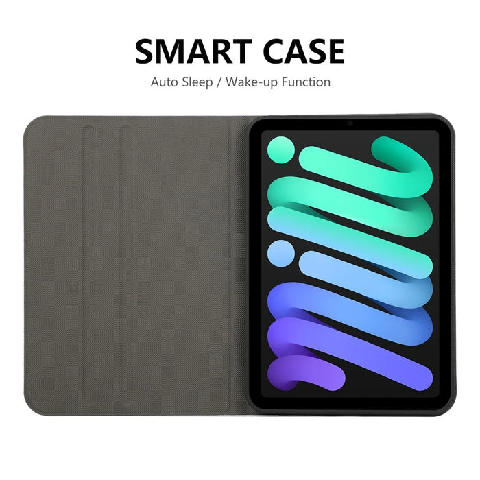 ENKAY HAT PRINCE Anti-Drop Auto Wake / Sleep Function Premium Elastic PU Leather Tablet Case with Stand for iPad mini (2024) / mini (2021) - Dark Blue - 6