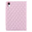 Grids Embroidery Auto Wake / Sleep PU Leather Stand Wallet Tablet Cover Case with Pen Slot for iPad mini (2024) / mini (2021) - Pink - 3
