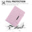 Grids Embroidery Auto Wake / Sleep PU Leather Stand Wallet Tablet Cover Case with Pen Slot for iPad mini (2024) / mini (2021) - Pink - 6