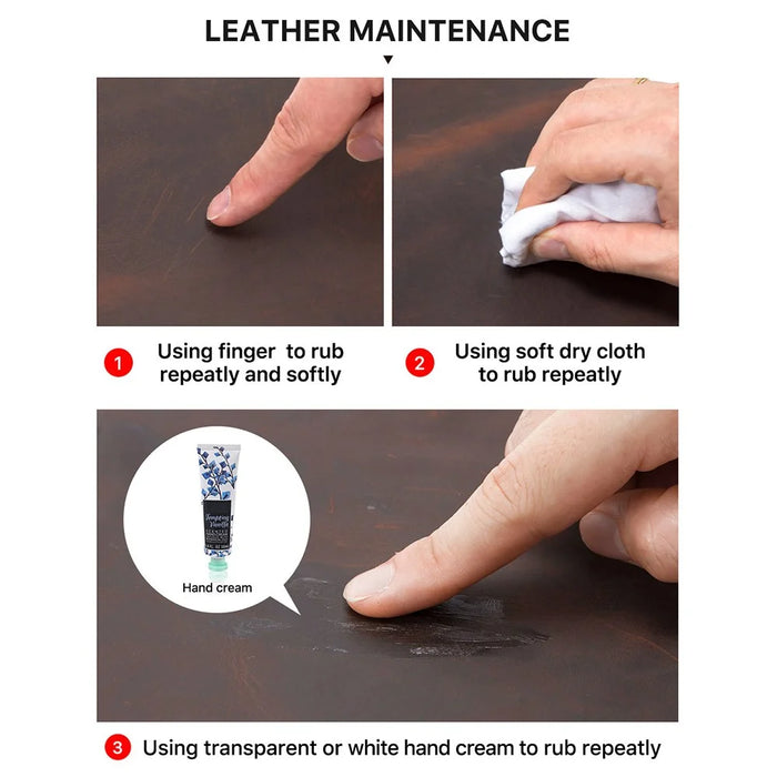 CONTACTS FAMILY Large Capacity Retro Crazy Horse Cowhide Genuine Leather Laptop Protective Bag with Hand Strap for MacBook Pro 15.4inch/16inch - 2