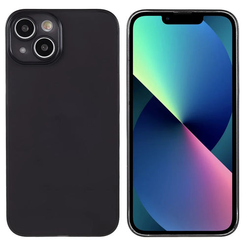 For iPhone 13 mini 5.4 inch Frosted Surface Ultra Slim Anti-Fingerprint Anti-Scratch Hard PC Phone Case Shell - Transparent Black - 1