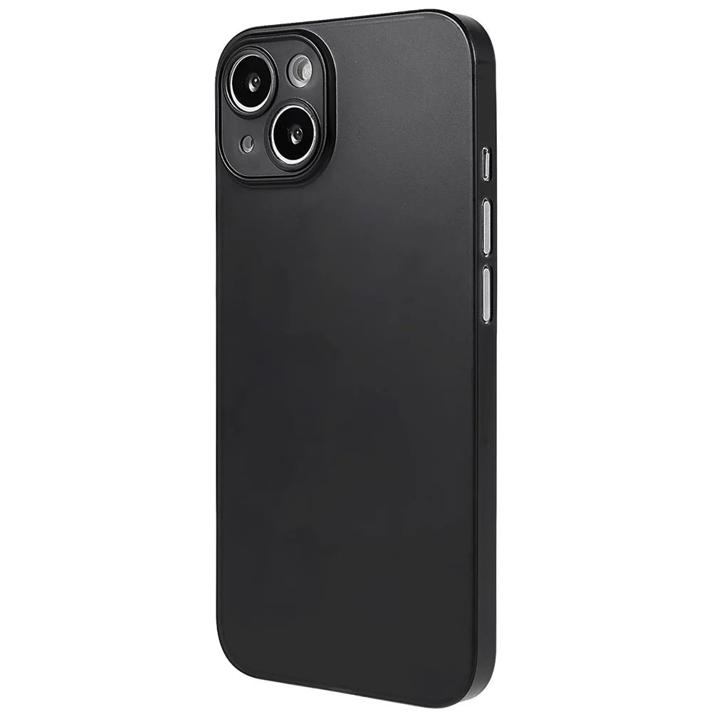 For iPhone 13 mini 5.4 inch Frosted Surface Ultra Slim Anti-Fingerprint Anti-Scratch Hard PC Phone Case Shell - Transparent Black - 3