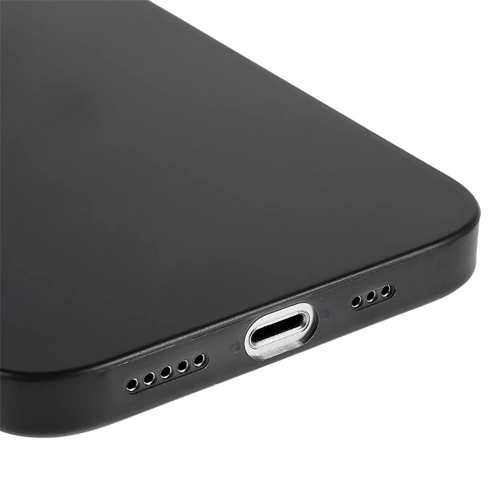 For iPhone 13 mini 5.4 inch Frosted Surface Ultra Slim Anti-Fingerprint Anti-Scratch Hard PC Phone Case Shell - Transparent Black - 6