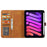 Multiple Card Slots Design Auto Wake / Sleep PU Leather Tablet Case with Stand and Wallet for iPad mini (2024) / mini (2021) - Brown - 5