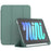 Tri-Fold Stand Auto Wake / Sleep PU Leather Tablet Cover Case with Pen Slot for iPad mini (2024) / mini (2021) - Dark Green - 1
