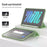 Tri-Fold Stand Auto Wake / Sleep PU Leather Tablet Cover Case with Pen Slot for iPad mini (2024) / mini (2021) - Dark Green - 4