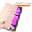 Tri-Fold Stand Design Drop-Resistant PU Leather Cover Inner TPU Tablet Case Shell for iPad mini (2024) / mini (2021) - Black - 7