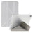 Silk Texture Origami Stand PU Leather Cover + Hard PC Back Panel Tablet Cover Case for iPad mini (2024) / mini (2021) - Silver - 1