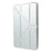 Silk Texture Origami Stand PU Leather Cover + Hard PC Back Panel Tablet Cover Case for iPad mini (2024) / mini (2021) - Silver - 2