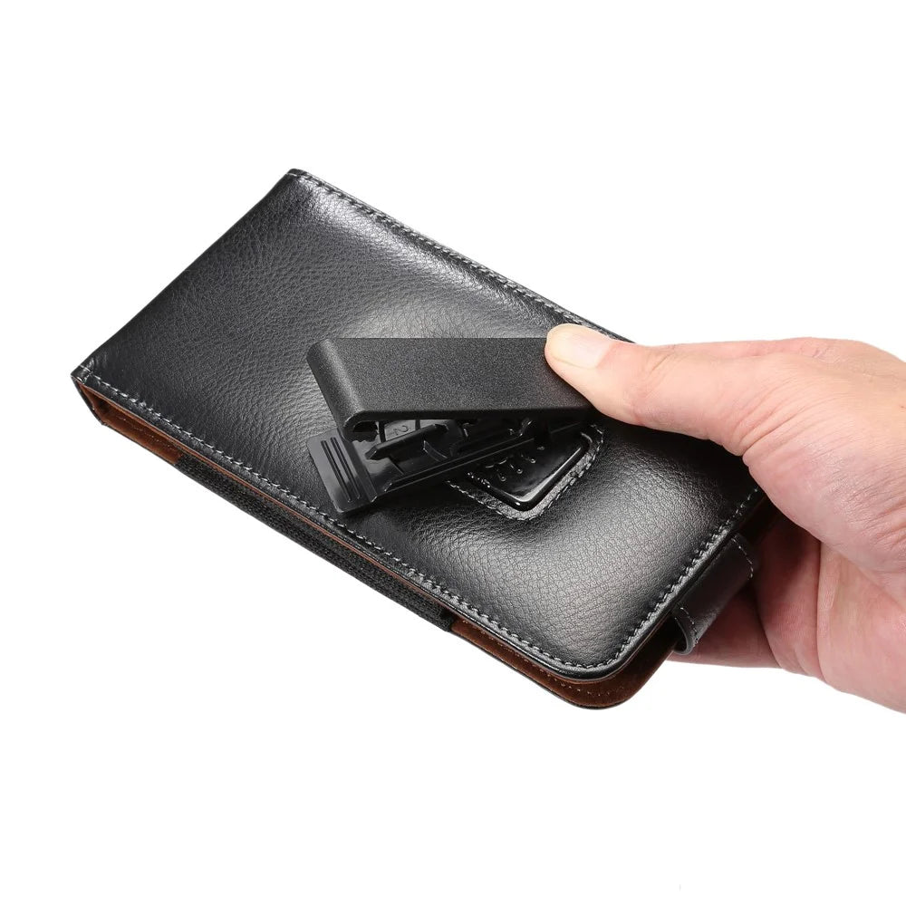 Split Leather Pouch Cover Holster with Belt Clip for iPhone 6s Plus / 6 Plus Etc - 5