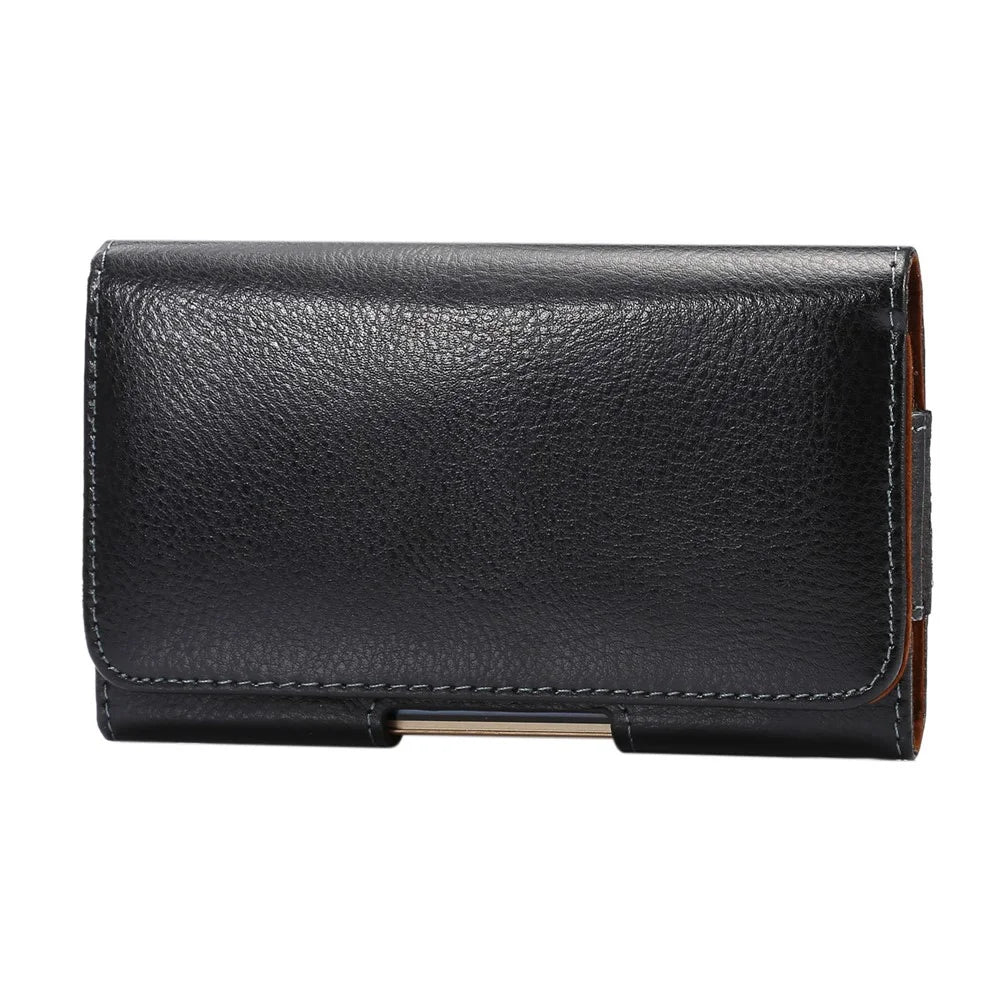 Split Leather Pouch Business Holster for iPhone 8 Plus / 7 Plus / Samsung Note 8 / A9, Size: 162 x 81 x 12mm - 2