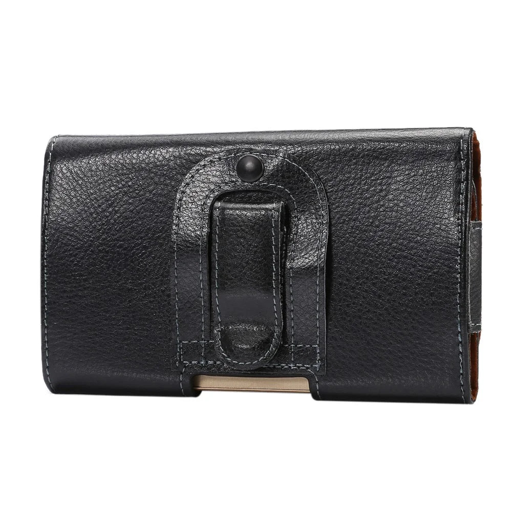 Split Leather Pouch Business Holster for iPhone 8 Plus / 7 Plus / Samsung Note 8 / A9, Size: 162 x 81 x 12mm - 3