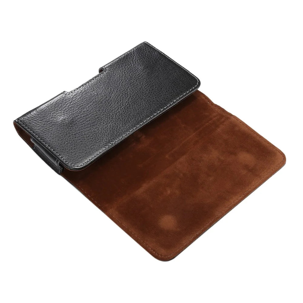 Split Leather Pouch Business Holster for iPhone 8 Plus / 7 Plus / Samsung Note 8 / A9, Size: 162 x 81 x 12mm - 5