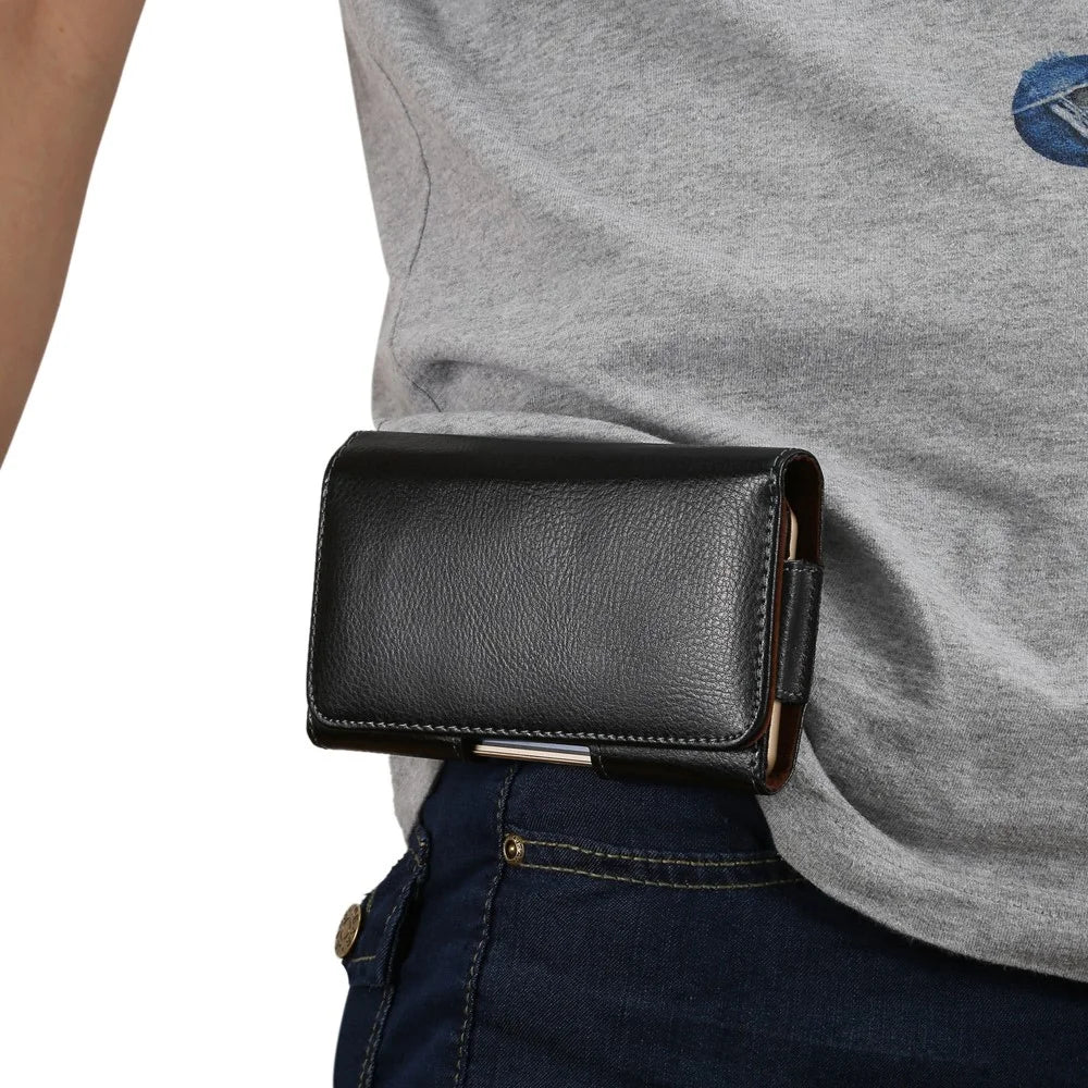 Split Leather Pouch Business Holster for iPhone 8 Plus / 7 Plus / Samsung Note 8 / A9, Size: 162 x 81 x 12mm - 6