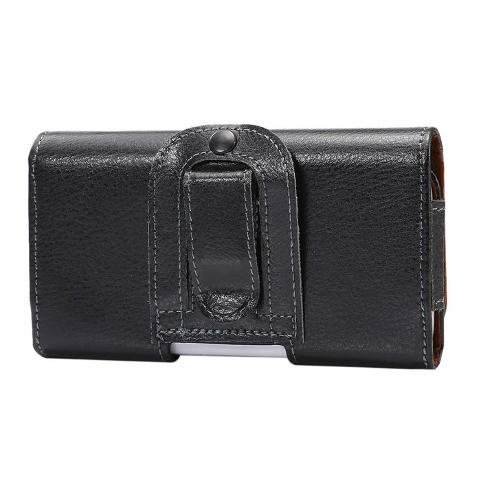 Genuine Leather Belt Clip Case Holster Pouch for iPhone 8 / Samsung Galaxy S7 - 3