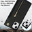 PU Leather Kickstand Phone Shell Anti-fall Shoulder Bag Zippered Wallet Pouch with Shoulder Strap for iPhone 13 6.1 inch - Black - 7