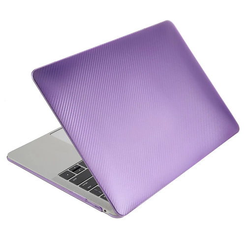 Carbon Fiber Texture PC Notebook Cover Laptop Case for MacBook Pro 13-inch A1708/A1706/A1989/A2159/A2251/A2289/A2338 - Purple - 1
