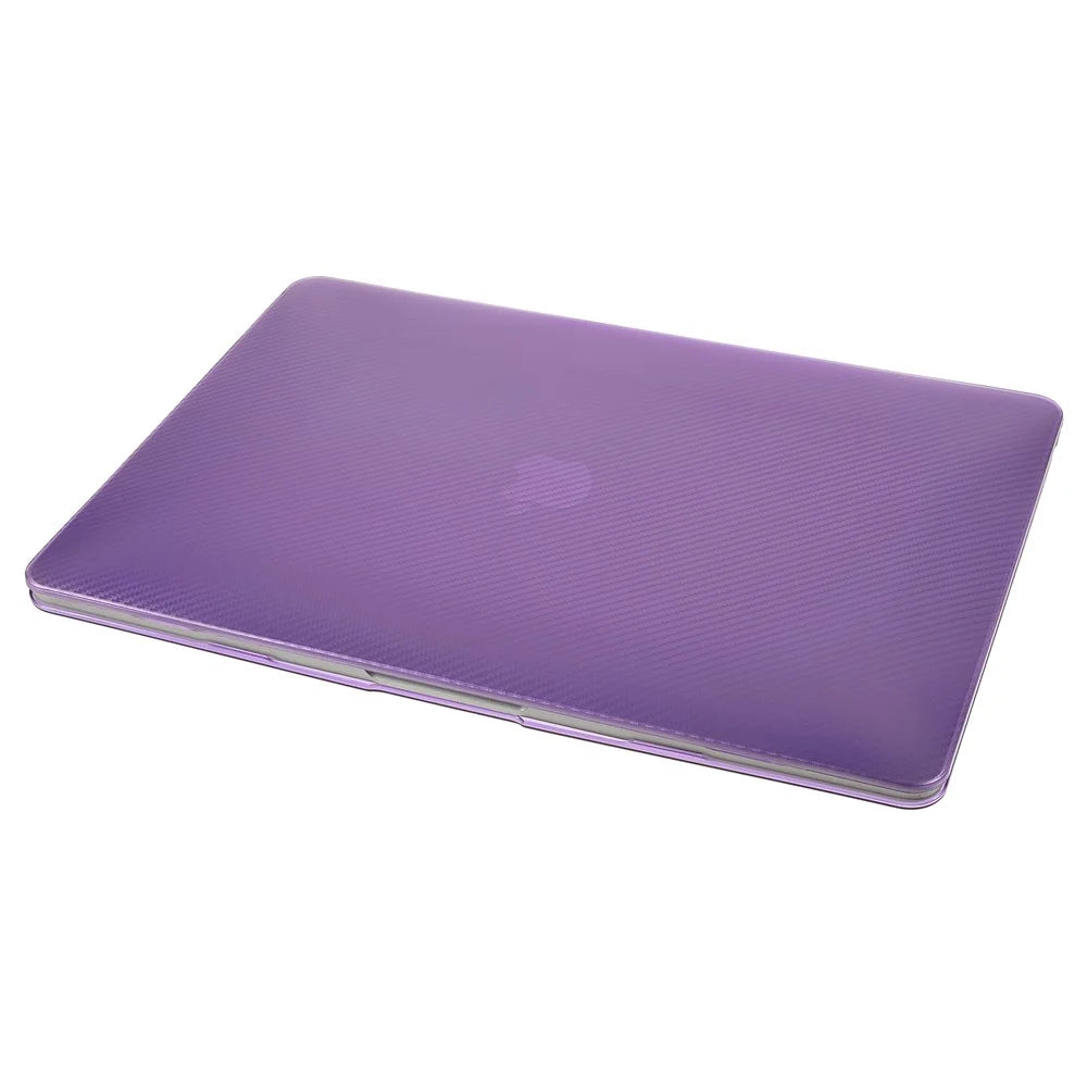Carbon Fiber Texture Front and Back PC Laptop Protector Case for MacBook Air 13.3-inch with Retina Display A2179 (2020)/A1932/A2337 - Purple - 4