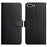 Anti-fingerprint Design Top Layer Genuine Leather Nappa Texture Wallet Stand Full Body Protective Phone Case for iPhone 7 Plus/8 Plus 5.5 inch - Black - 1