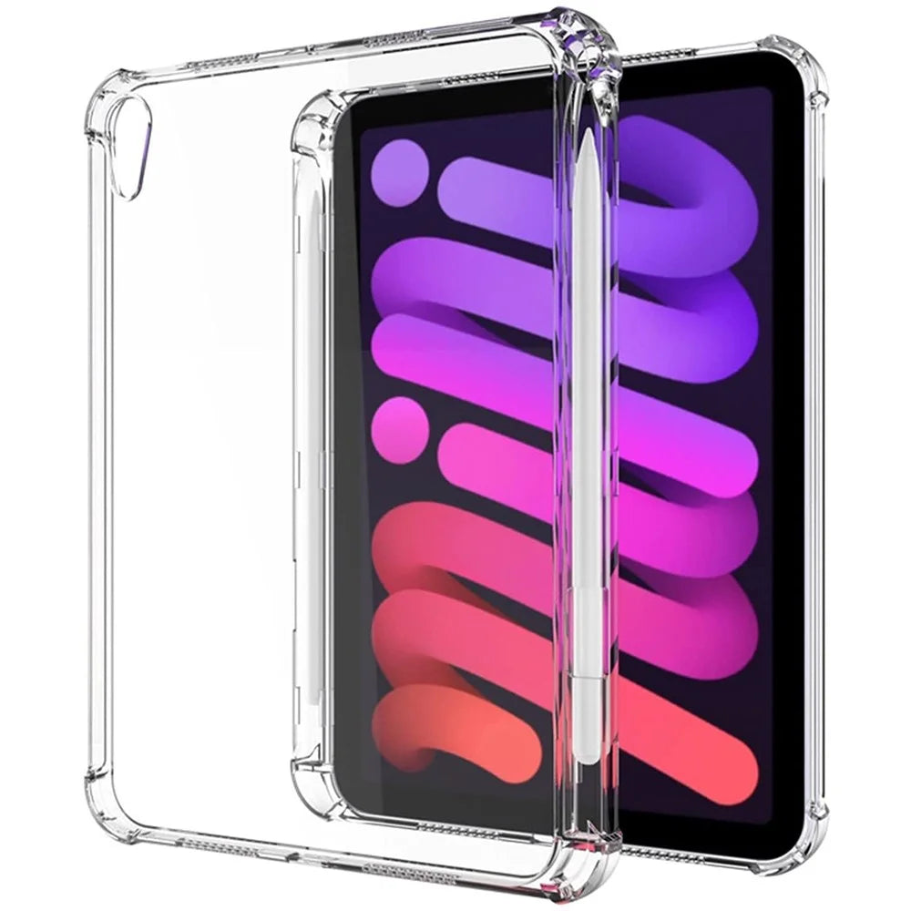 Corner Protection TPU Transparent Shockproof Protective Cover with Side Pencil Holder for iPad mini (2024) / mini (2021) - 1