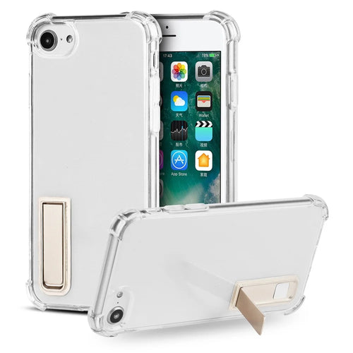 Drop Airbag Protection Soft TPU Transparent Back Cover with Magnetic Kickstand for iPhone 6 / 6s  / SE (2022)/SE (2020)/8/7 - 1