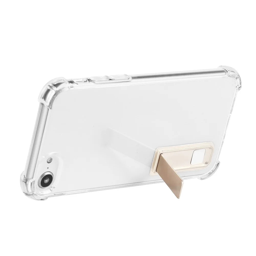 Drop Airbag Protection Soft TPU Transparent Back Cover with Magnetic Kickstand for iPhone 6 / 6s  / SE (2022)/SE (2020)/8/7 - 5