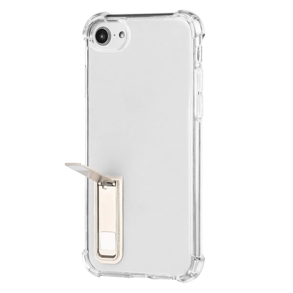 Drop Airbag Protection Soft TPU Transparent Back Cover with Magnetic Kickstand for iPhone 6 / 6s  / SE (2022)/SE (2020)/8/7 - 7