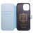 QIALINO Business Style Genuine Cowhide Leather Phone Case Cover with Wallet Design for iPhone 13 6.1 inch - Blue - 3