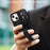 Hand Strap Kickstand Card Slot Design RFID Blocking Function PU Leather Coated TPU Phone Case for iPhone 13 mini 5.4 inch - Black - 6