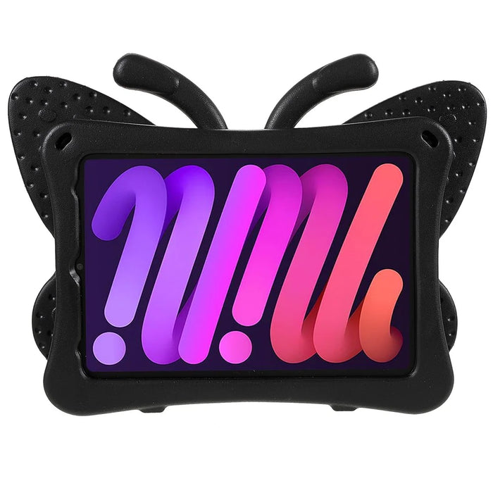 Butterfly Style Fall Protection Kickstand Design EVA Tablet Case Cover for iPad mini (2024) / mini (2021) - Black - 2