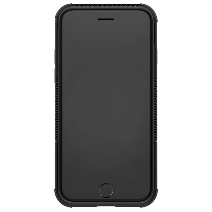 For iPhone SE (2020)/SE (2022)/8/7 4.7 inch Cool Tyre PC + TPU Hybrid Shell with Kickstand - Black - 4
