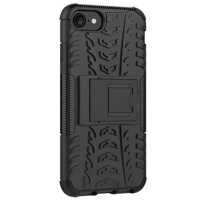 For iPhone SE (2020)/SE (2022)/8/7 4.7 inch Cool Tyre PC + TPU Hybrid Shell with Kickstand - Black - 5